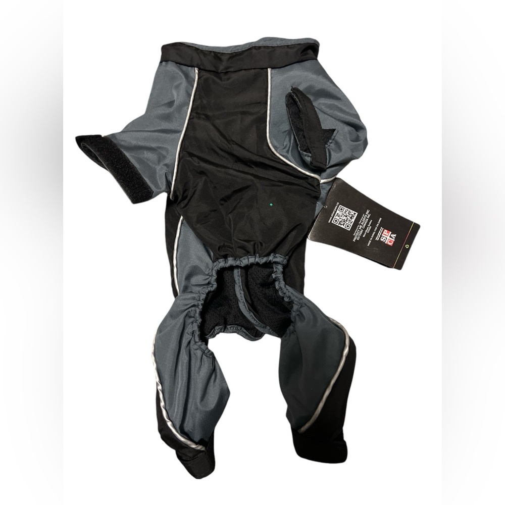 NWT dog pet silver paw full body raincoat rain suit waterproof size small S Odor - Picture 3 of 6